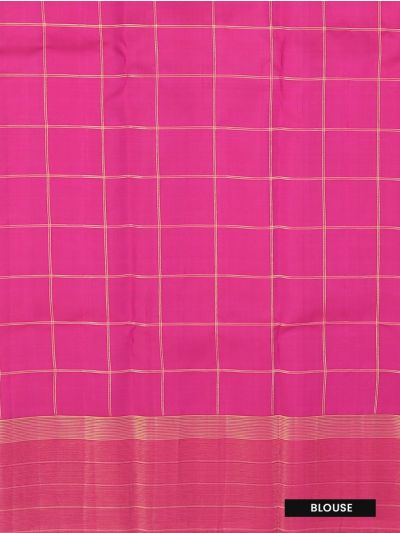 Vivaha Pure Silk Zari Check Floral Butta with Diamond Brocade Pallu Saree