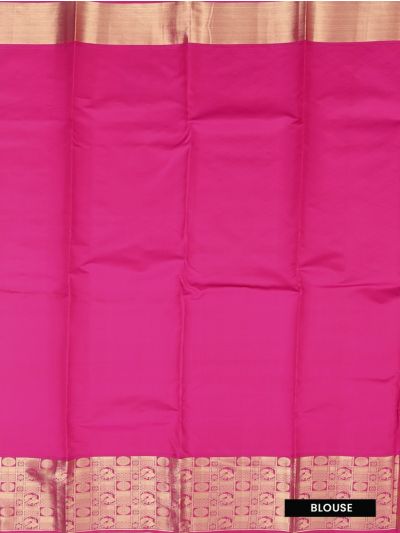 Gracecharm Silk Zari Stripe Floral Medallion Butta with Zari Border Saree