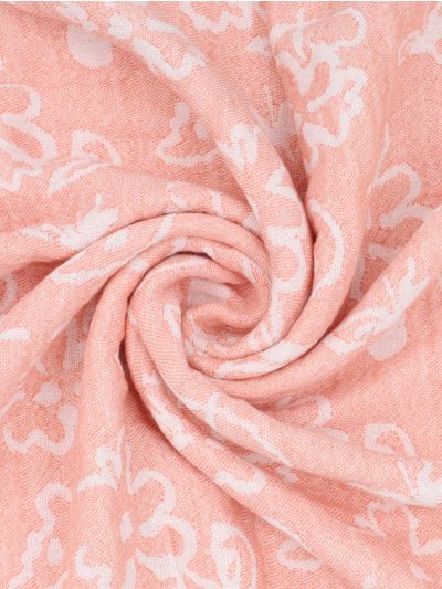Doctor Towels Coral Banana Jacquard Floral Bath Towel
