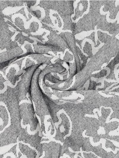 Doctor Towels Charcoal Banana Jacquard Floral Bath Towel
