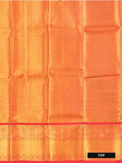 Gracecharm Silk Floral Leaf Jaal with Contrast Border Pattu Pavadai Material