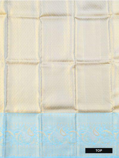 Gracecharm Pure Silk Floral Jaal with Paisley Border Pattu Pavadai Material