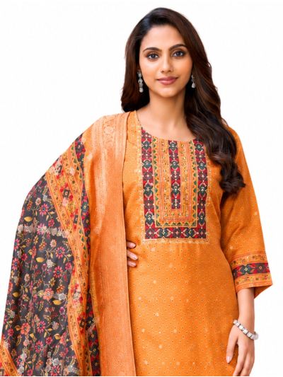 Graceful Muse Readymade Geometric Yoke Butti Salwar Kameez