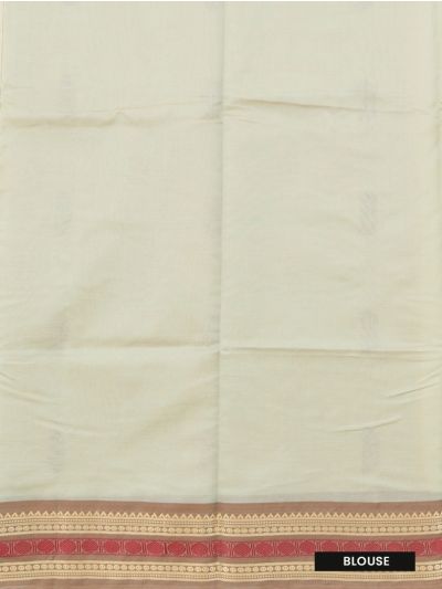 Kanmanie Silk Cotton Floral Butta with 5 Inch Traditional Border Saree