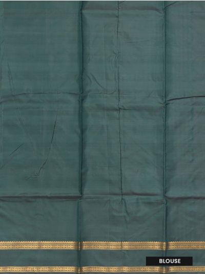 Kanmanie Vazhainaar Pattu Geometric Butta with Contrast Striped Pallu Saree