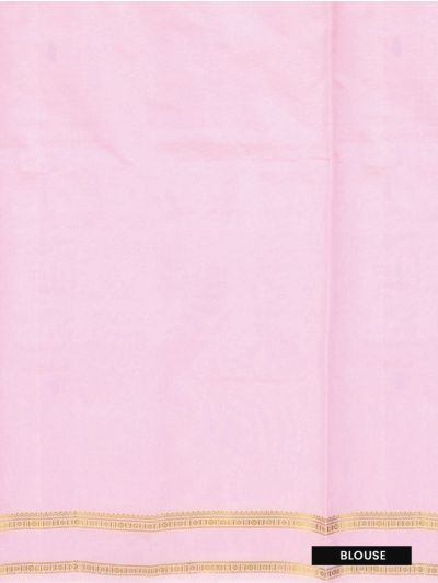 Kanmanie Vazhainaar Pattu Geometric Butta with Double Zari Line Border Saree
