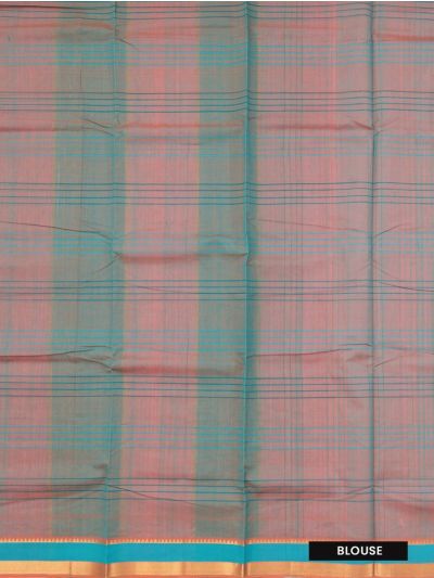 Gracecharm Elegant Chirala Cotton Pink Checked Design with Border Saree