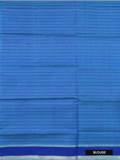 Gracecharm Elegant Chirala Cotton Turquoise Checked Design with Border Saree