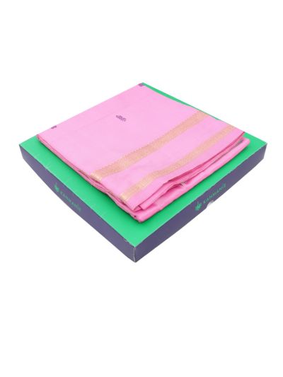 Kanmanie Vazhainaar Pattu Candy Pink Sea Green Butta Saree