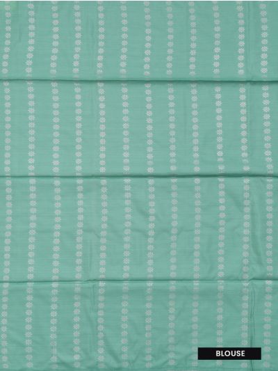 Kanmanie Softy Silk Mint Green Floral Butta with Pallu Saree