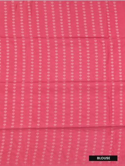 Kanmanie Softy Silk Geometric Square Butta with Interlocking Pallu Saree