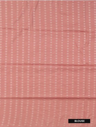 Kanmanie Softy Silk Geometric Square Butta with Interlocking Brocade Pallu Saree