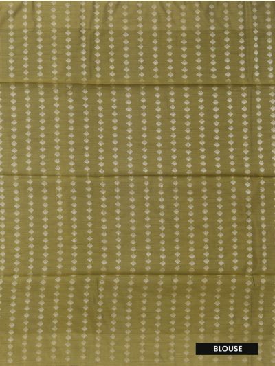 Kanmanie Softy Silk Geometric Square Butta with Interlocking Pallu Saree