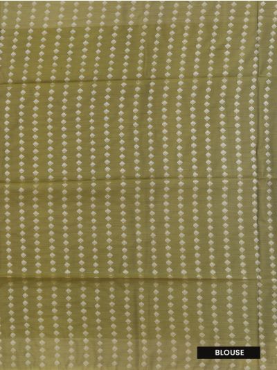 Kanmanie Softy Silk Geometric Square Butta with Contrast Border Saree