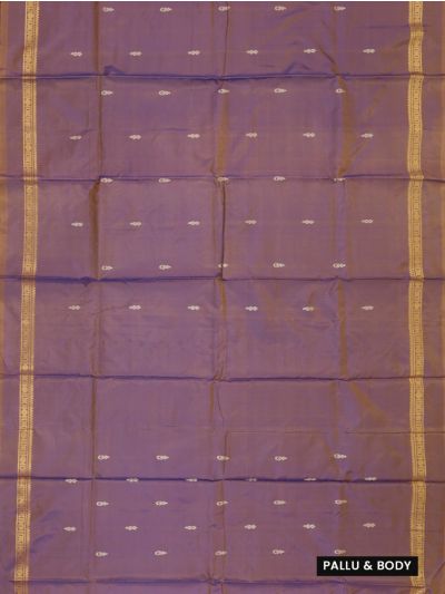 Kanmanie Vazhainaar Pattu Mauve Purple Silver Butta Saree