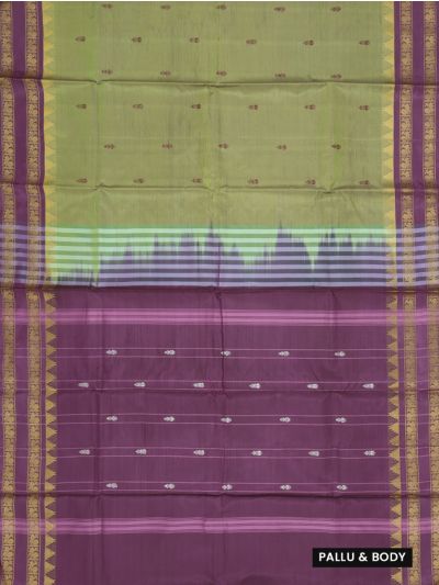 Kanmanie Vazhainaar Pattu Floral Butta Annapakshi Zari Border Saree