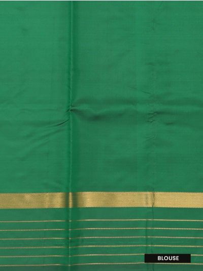 Kanmanie Vazhainaar Pattu Floral Butta Zari Striped Border Saree