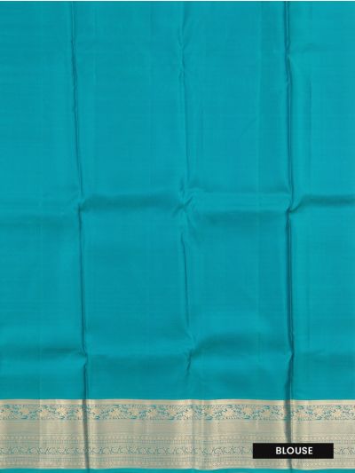 Vivaha Kanchipuram Pure Silk Floral Medallion Jacquard Pallu Saree