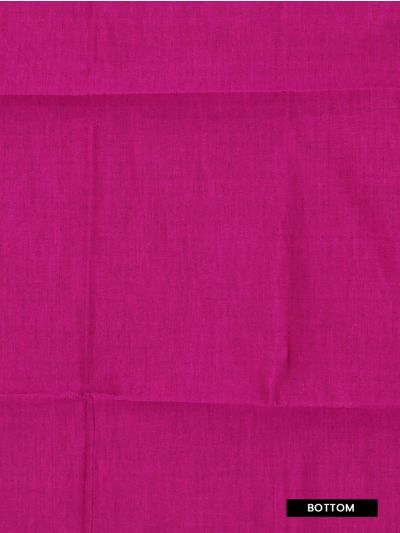 Graceful Essence Silk Cotton Four-Petal Floral Ikat Border Dress Material
