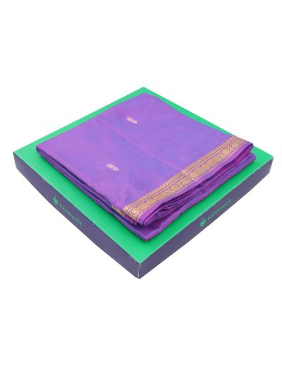 Kanmanie Vazhainaar Pattu Twin Leaf Butta Zari Border Saree