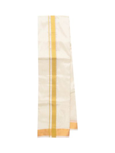 Men’s Traditional Off White color Pure Mix Silk Dhoti