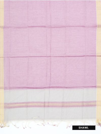 Graceful Essence Mangalagiri Cotton Plain with Micro Check Dupatta Dress Material