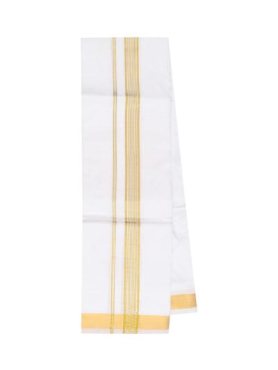 Men’s Traditional White Pure Silk Dhoti