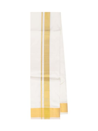 Men’s Traditional Off White Pure Silk Dhoti