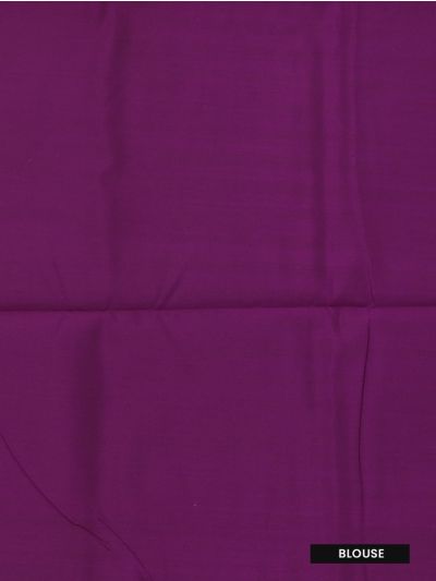 Gracecharm Art Soft Silk Floral Leaf Butta with Geometric Check Brocade Pallu Saree
