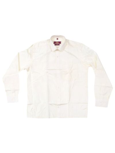 Men’s Traditional Off White Pure Silk Shirt