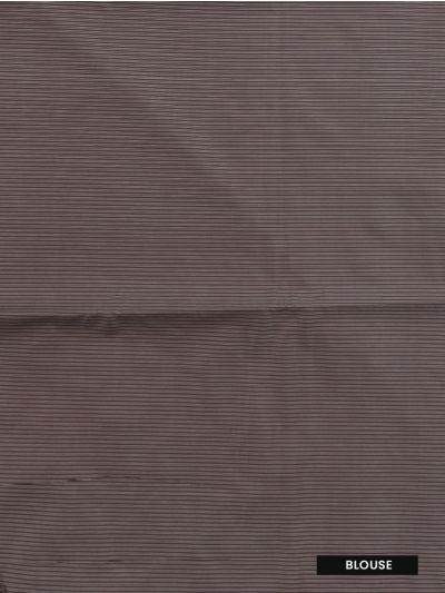 Gracecharm Art Soft Silk Dark Chocolate Brown Floral Butta with Diagonal Geometric Pallu wow Saree