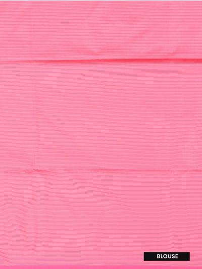 Gracecharm Art Soft Silk pink Floral Butta with Diagonal Geometric Pallu wow Saree