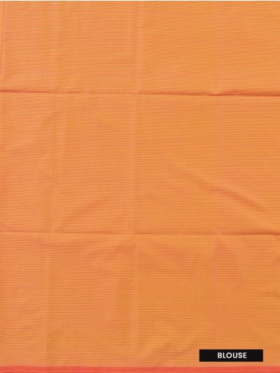 Gracecharm Art Soft Silk Light Orange Floral Butta with Diagonal Geometric Pallu wow Saree