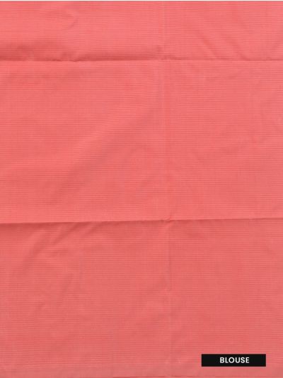 Gracecharm Art Soft Silk Gorgeous Peach Floral Butta with Diagonal Geometric Pallu wow Saree