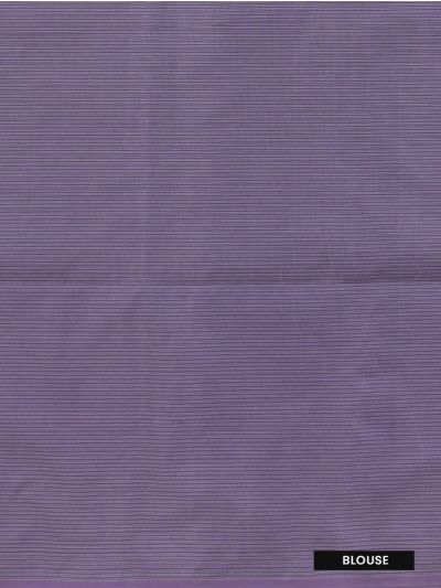 Gracecharm Art Soft Silk Muted Lavender Floral Butta with Diagonal Geometric Pallu wow Saree