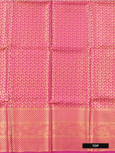 Gracecharm purple Pure Silk Geometric with Floral Brocade Border Pattu Pavadai Material