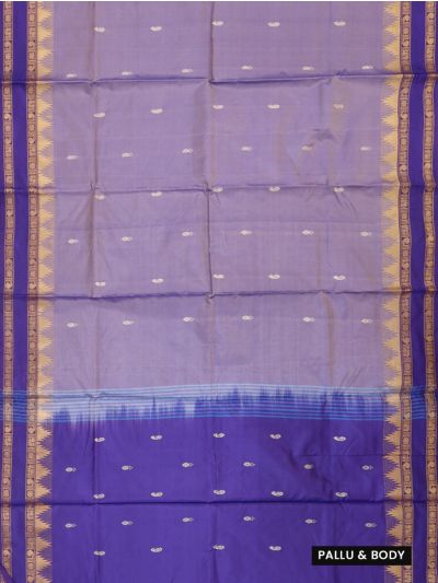 Kanmanie Vazhainaar Pattu Lavender Paisley Temple Border Saree