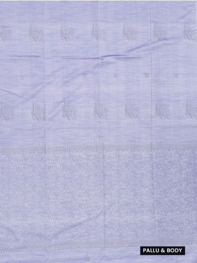 Kanmanie Softy Silk Periwinkle Blue Butta Geometric Pallu Saree