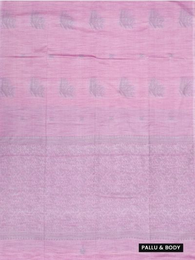 Kanmanie Softy Silk Pastel Mauve Butta Geometric Pallu Saree