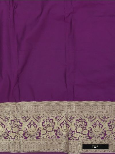 Gracecharm Art Silk Floral Pot Butta Check Brocade Pattu Pavadai Material