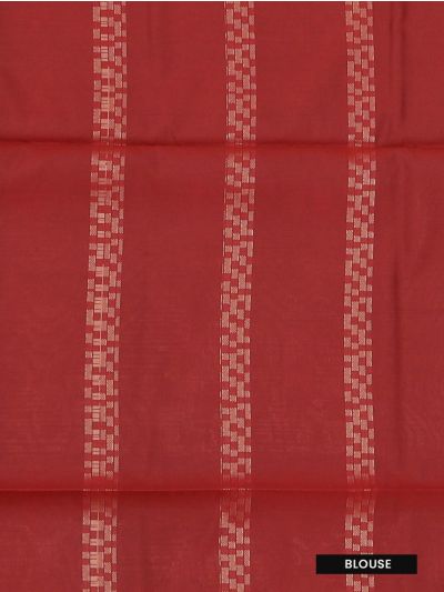 Kanmanie Softy Silk Geometric Zari Butta Maroon Pallu Saree