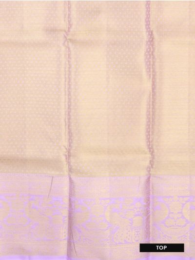 Gracecharm Pure Silk Floral Jaal Peacock Brocade Pattu Pavadai Material