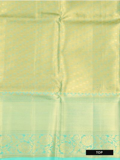 Gracecharm Pure Silk Floral Jaal Floral Brocade Pattu Pavadai Material
