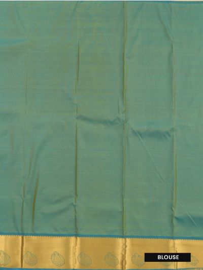 Gracecharm Sage green Gift Art Silk Floral Jacquard with Geometric Pallu Saree