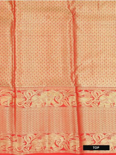 Gracecharm Pure Silk Checked Butta with Contrast Border Pattu Pavadai Material