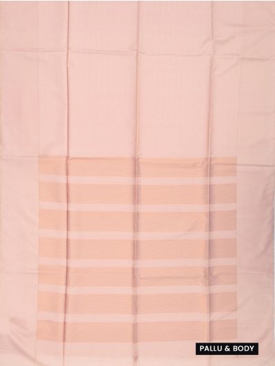 Kanmanie Softy Silk Blush Pink Self Weave Zari Pallu Saree