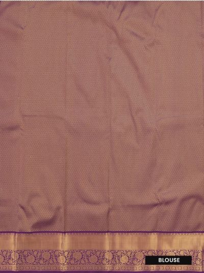 Gracecharm Royal blue Gift Art Silk Floral Jacquard with Geometric Pallu Saree