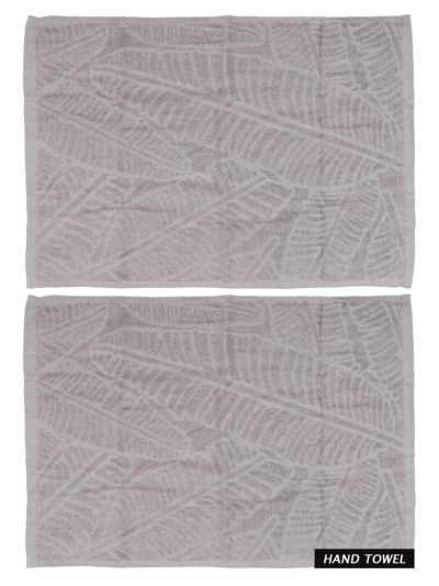 Doctor Towels Oslo Grey AluFern Terry Hand Towel - Pack of 2