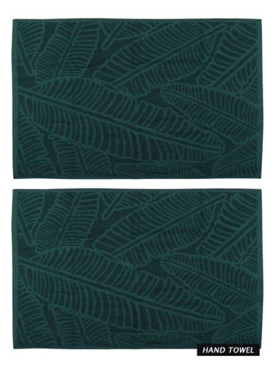 Doctor Towels Hunter Green AluFern Terry Hand Towel - Pack of 2