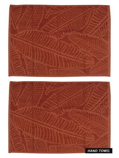 Doctor Towels Maple Rust AluFern Terry Hand Towel - Pack of 2